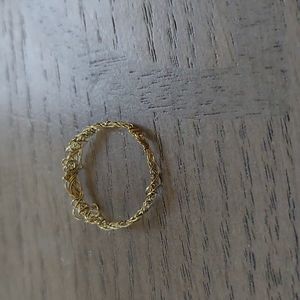Gold plaed wire ring
